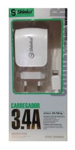 Carregador 2 Portas Usb iPhone 3.4A Shinka Sh-790-ip.