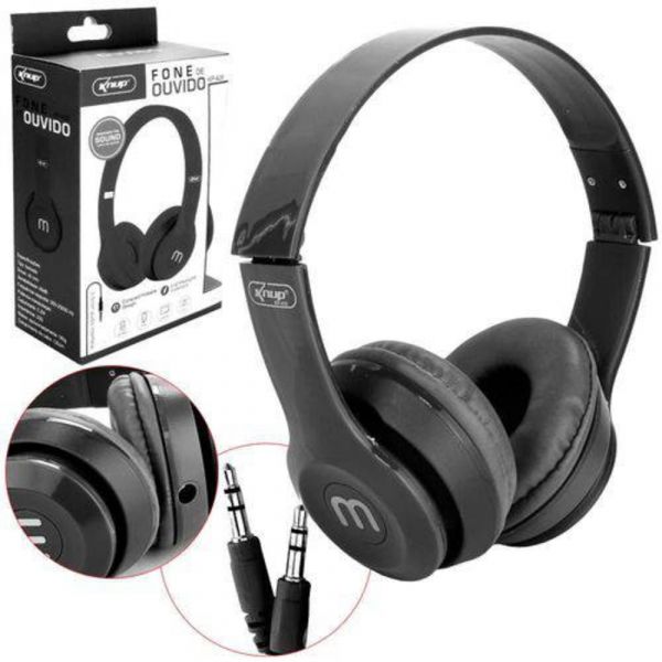 Fones De Ouvido Headset Com Fio Knup